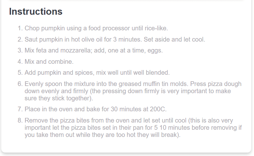 Food Recipe